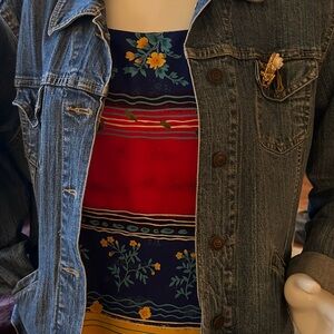 Large Denim Jacket. Love to wear with dresses.